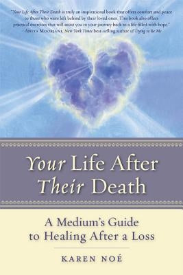 Paperback book titled "Your Life After Their Death" by Hay House, featuring a calming cover design about healing after loss.