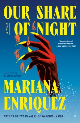 Paperback of "Our Share of Night" by Hogarth Press, showing the book cover with title and publisher branding.