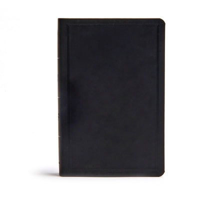 Holman Bibles CSB Deluxe Gift Bible in black Leathertouch with gold-edged pages and decorative cover design.