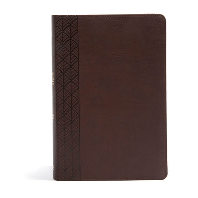 Holman Bibles CSB Study Bible for Women with Chocolate Leathertouch cover, open to pages with study notes and highlighted passages.