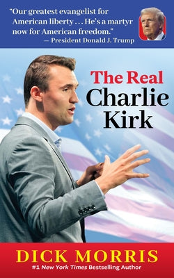 Paperback of "The Real Charlie Kirk" by Humanix Books showing the book cover with title and author text.