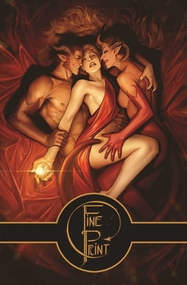 Paperback copy of Fine Print Volume 1 comic book by Image Comics featuring colorful cover art and bold lettering.