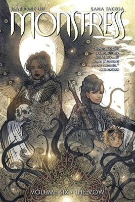 Paperback of Monstress Volume 6: The Vow by Image Comics featuring cover art with fantasy illustrations.