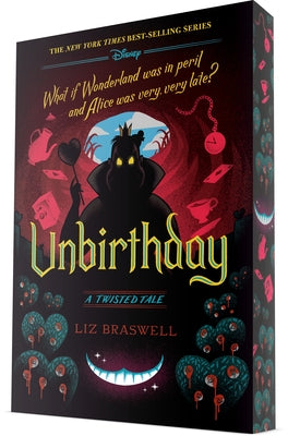 Paperback of "Unbirthday: A Twisted Tale" by Disney, featuring a colorful cover with whimsical illustrations.