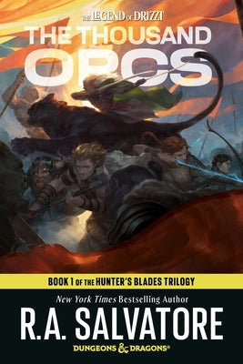 Paperback of The Thousand Orcs book from Dungeons & Dragons Hunter's Blades Trilogy by Random House Worlds, featuring fantasy cover art.