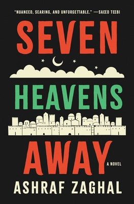 Paperback of Seven Heavens Away by House of Anansi Press, featuring the book cover with colorful artwork and title text.