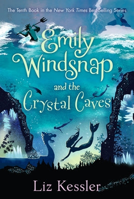 Paperback of Emily Windsnap and the Crystal Caves by Candlewick Press showing the book cover with underwater themed illustrations.