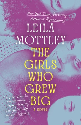 Vintage paperback book titled "The Girls Who Grew Big" featuring colorful cover art with illustrated characters.
