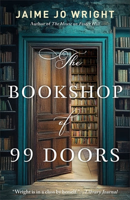 Paperback copy of The Bookshop of 99 Doors by Bethany House Publishers, showing the book cover with colorful door illustrations.