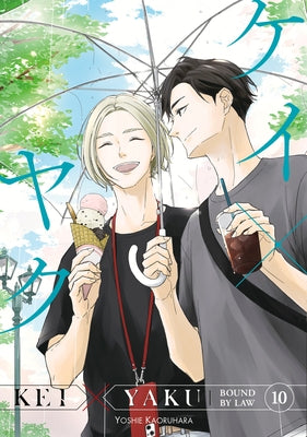 Paperback of Kei X Yaku: Bound by Law 10 manga by Kodansha Comics, showing the cover with artwork and title.