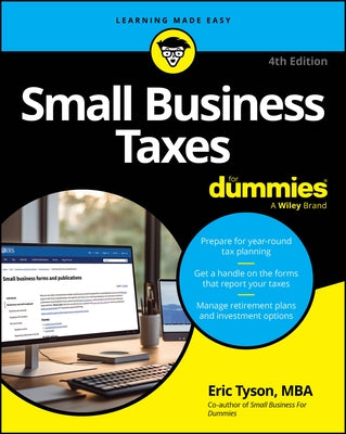 Paperback book titled Small Business Taxes for Dummies by For Dummies, featuring a clean cover design on a white background.