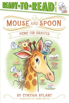 Paperback children's book titled "Picnic for Giraffes" from Ready-To-Read Level 2 series by Simon Spotlight, featuring colorful giraffe illustrations.