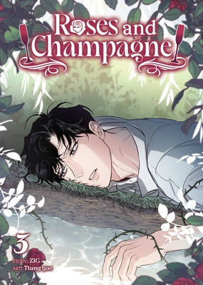 Paperback of Roses and Champagne (Comic) Vol. 3 by Seven Seas, featuring colorful cover art with roses and champagne glasses.