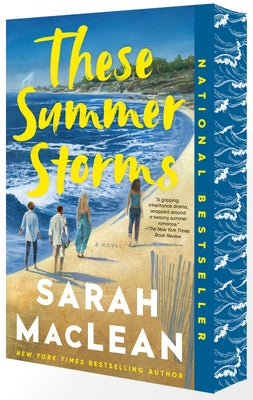 Paperback of "These Summer Storms" by Ballantine Books, featuring the book cover with stormy sky artwork.