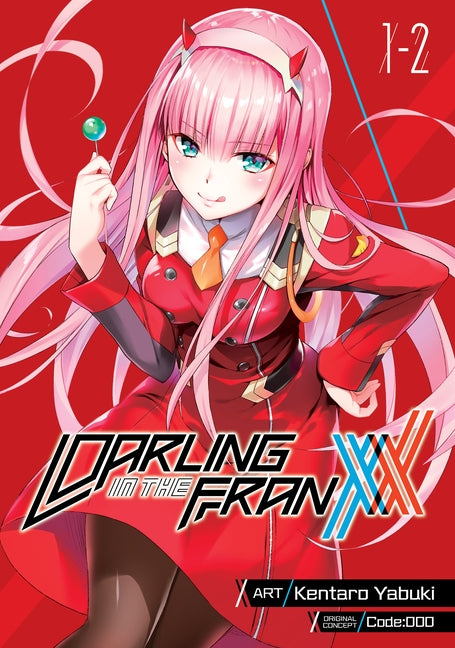Paperback manga set of Darling in the Franxx Vol. 1-2 by Ghost Ship, featuring colorful cover art and character illustrations.
