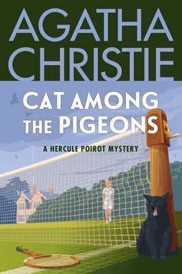 Paperback of "Cat Among the Pigeons" Hercule Poirot mystery by William Morrow & Company, showing the book cover with title and author.
