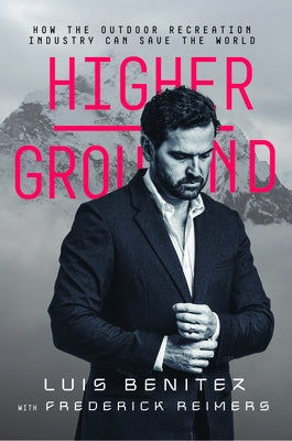 Paperback of Higher Ground by Erudition featuring a nature-inspired cover with outdoor recreation scenes and a title in bold lettering.