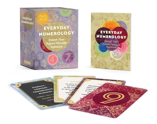 Paperback of Everyday Numerology book by Rp Minis featuring a cover with numerology symbols and a clean, minimal design.