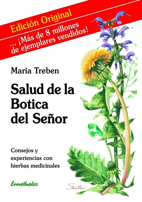 Paperback book titled "Salud de la Botica del Señor" by Ennsthaler, featuring herbal remedies and health advice on the cover.