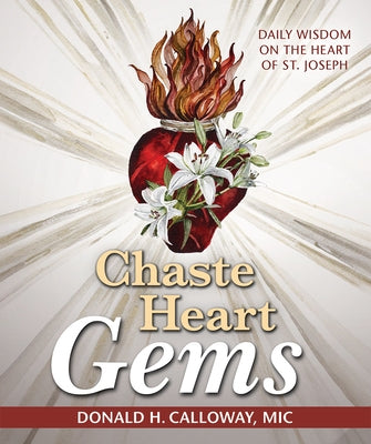 Paperback book titled "Chaste Heart Gems" by Marian Press featuring daily wisdom on the heart of St. Joseph.