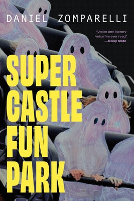 Paperback book titled Super Castle Fun Park by Arsenal Pulp Press, featuring colorful cover art with a playful castle illustration.