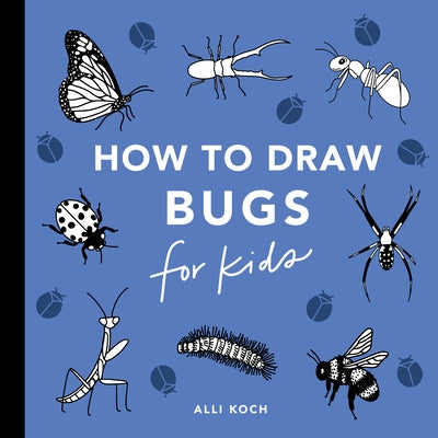 Paperback bugs drawing book for kids by Paige Tate & Co, featuring butterflies, ladybugs, spiders, and more illustrations.