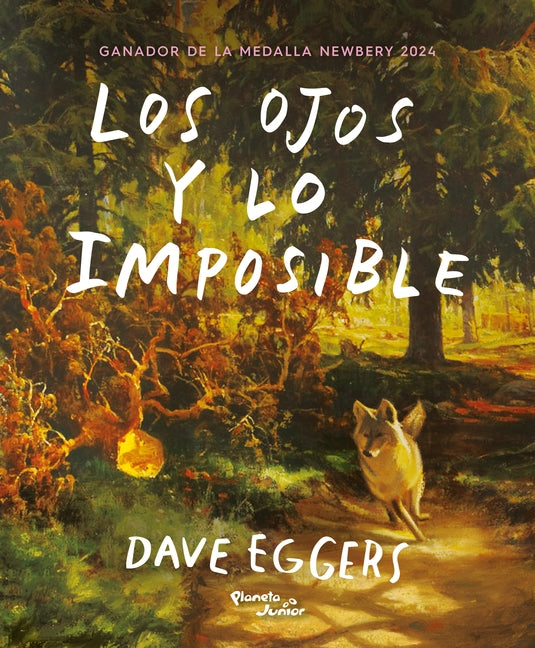 Paperback of "Los Ojos Y Lo Imposible" by Planeta Publishing, a Newbery Medal-winning novel, showing the book cover with title and author.