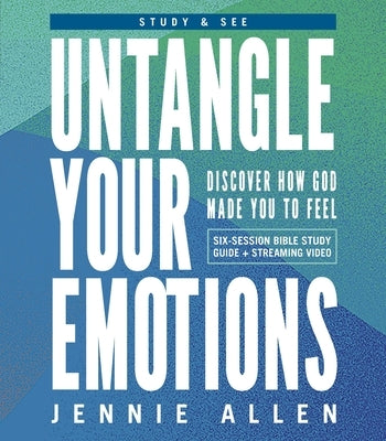 Paperback Bible study guide titled "Untangle Your Emotions" by HarperChristian Resources with streaming video, featuring colorful cover art.