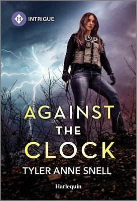Mass market paperbound book titled "Against the Clock" by Harlequin Intrigue, featuring a mysterious cover design.