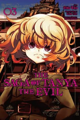 Paperback manga volume of The Saga of Tanya the Evil, Vol. 3 by Yen Press, featuring colorful cover art with characters from the series.