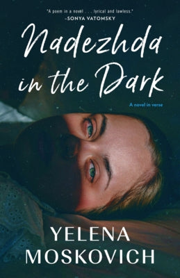Paperback of "Nadezhda in the Dark" by Dzanc Books featuring a dark-themed cover with abstract artwork.