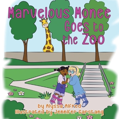 Paperback copy of Marvelous Monee Goes to the Zoo by Write Away Books, featuring colorful zoo illustrations on the cover.