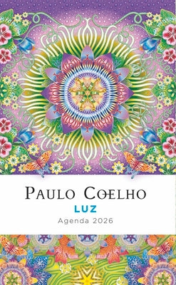 Paulo Coelho 2026 planner in paperback with cover design, published by Planeta Publishing, featuring a light-themed cover.