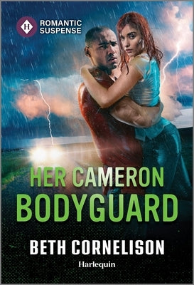 Her Cameron Bodyguard mass market paperback from Harlequin Romantic Suspense featuring a romantic suspense novel cover with a mysterious scene.