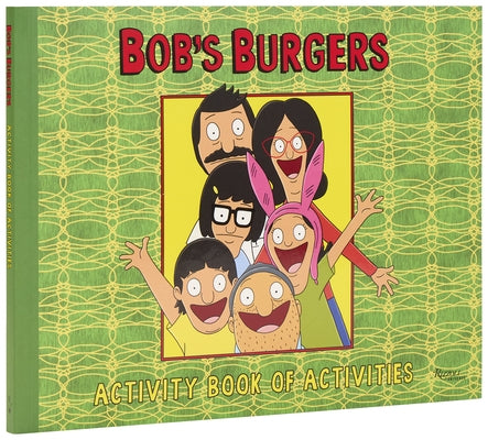 Paperback Bob's Burgers activity book by Rizzoli Universe featuring colorful cartoon characters and fun puzzles on the cover.