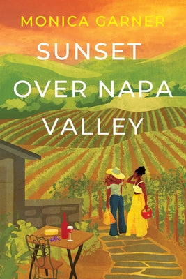 Paperback book titled "Sunset Over Napa Valley" by Dafina Books with a scenic sunset cover image.