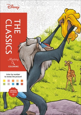 Disney Mystery Coloring: The Classics color by number book, paperback featuring classic Disney characters and intricate coloring pages.