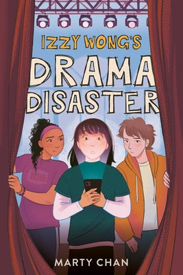 Paperback of Izzy Wong's Drama Disaster book by Orca Book Publishers, showing the front cover with colorful illustrations.