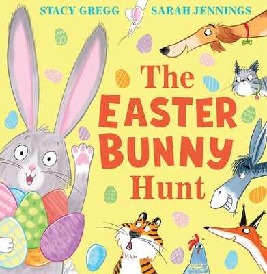 Paperback copy of "The Easter Bunny Hunt" by HarperCollins Children's Books, featuring colorful Easter-themed illustrations.