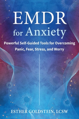 Paperback book titled "EMDR for Anxiety" by New Harbinger Publications, featuring a cover with calming blue and green design.
