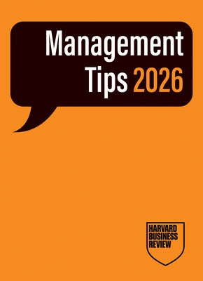 Paperback of Management Tips 2026 by Harvard Business Review Press featuring the book cover with title and branding.