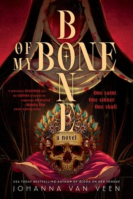 Paperback copy of "Bone of My Bone" by Poisoned Pen Press, showing the book cover with title and author details.