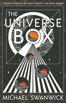 Paperback of The Universe Box by Tachyon Publications featuring a cosmic-themed cover with stars and galaxy artwork.