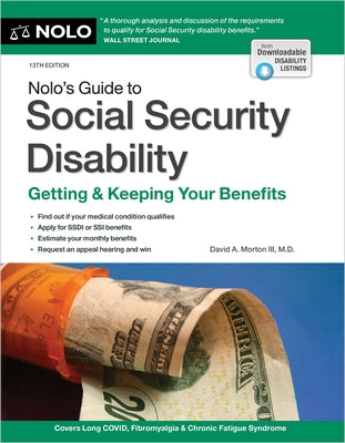 Paperback of Nolo's Guide to Social Security Disability benefits, featuring a book cover with title and author details.