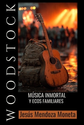 Paperback of Woodstock: Música inmortal y ecos familiares by Independently Published, showing the book cover with colorful artwork.