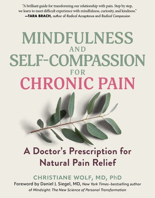 Paperback book titled "Mindfulness and Self-Compassion for Chronic Pain" by Experiment, showing the front cover with calming design elements.