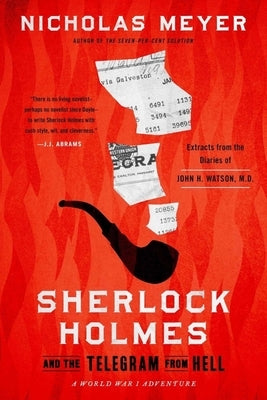 Paperback of Sherlock Holmes and the Telegram from Hell by Mysterious Press with a cover featuring a mysterious, dark-themed design.