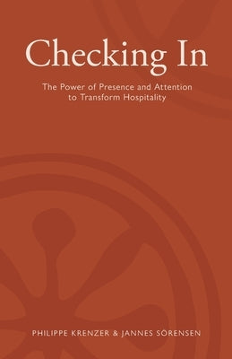 Paperback book titled "Checking In" by Kepler Publishing, focusing on presence and attention in hospitality.