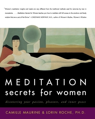 Paperback of Meditation Secrets for Women by HarperOne, showing the book cover with calming design and title text.