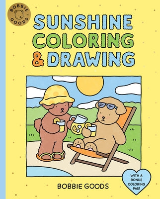 Paperback Bobbie Goods Sunshine Coloring & Drawing book with a bonus coloring pad by Walter Foster Publishing, featuring vibrant illustrations.